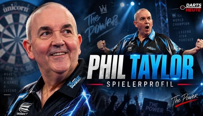 Phil Taylor beim Darts – Spielerprofil der Darts-Legende „The Power“