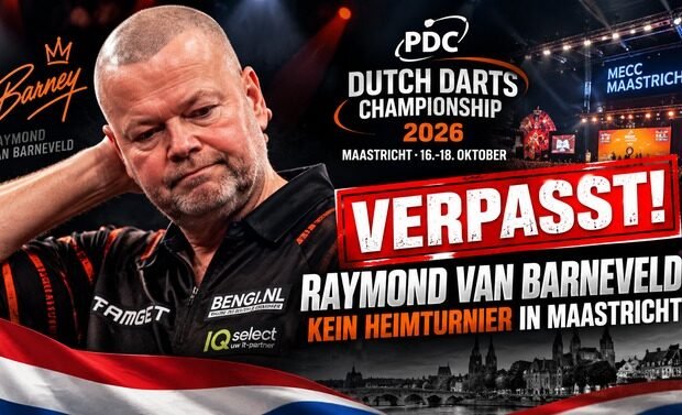Raymond van Barneveld verpasst die Dutch Darts Championship 2026 nach seiner Niederlage in der Qualifikation in Maastricht.