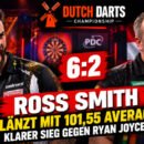 Ross Smith besiegt Ryan Joyce bei der Dutch Darts Championship 2026 mit 6:2 und überzeugt mit einem Average von 101,55 Punkten.