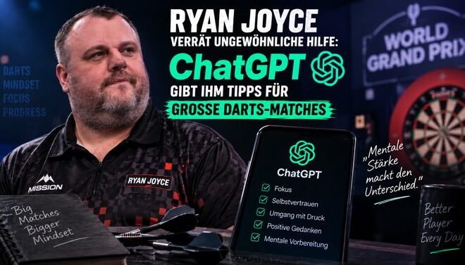Ryan Joyce mit ChatGPT Tipps für die mentale Vorbereitung auf große Darts Matches