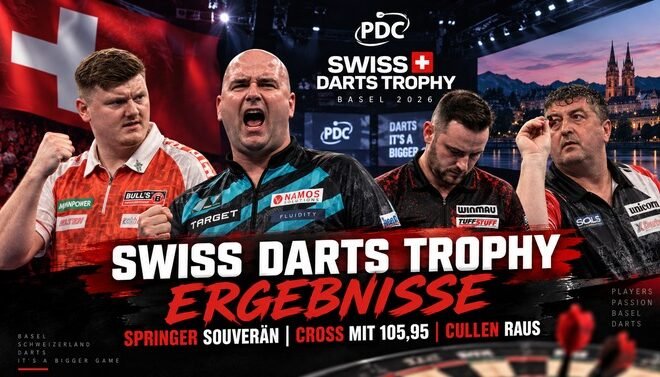 Swiss Darts Trophy Ergebnisse vom 9. Oktober 2026 in Basel