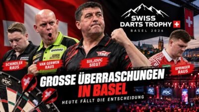 Swiss Darts Trophy Ergebnisse in Basel mit Suljovic, Van Gerwen, Schindler und Springer