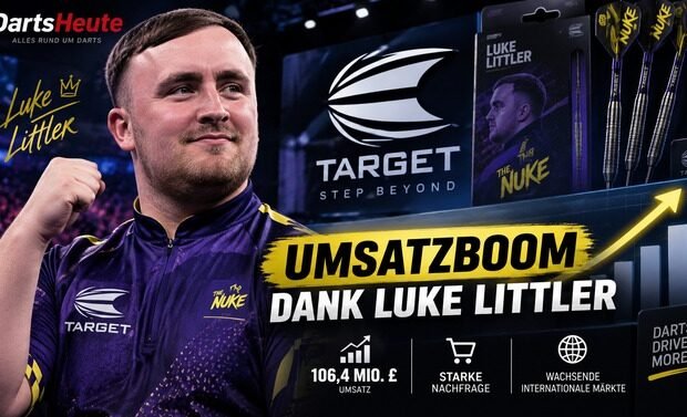 Luke Littler sorgt für einen Umsatzboom bei Target Darts und steigert die weltweite Nachfrage nach Darts-Zubehör.