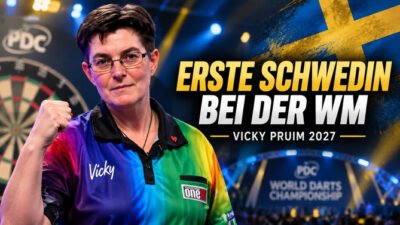 Vicky Pruim qualifiziert sich als erste Schwedin für die PDC Darts WM 2027 im Alexandra Palace.
