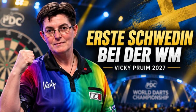 Vicky Pruim qualifiziert sich als erste Schwedin für die PDC Darts WM 2027 im Alexandra Palace.