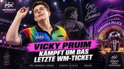 Vicky Pruim kämpft bei der PDC Women’s Series um das letzte Ticket für die Darts-WM
