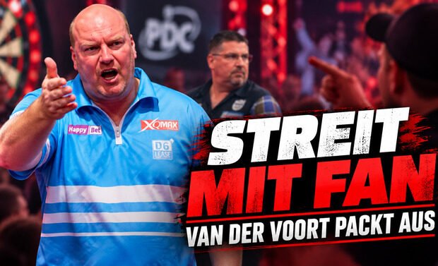 Vincent van der Voort berichtet von einem heftigen Streit mit einem Darts-Fan während eines Masters-Matches gegen Gary Anderson.