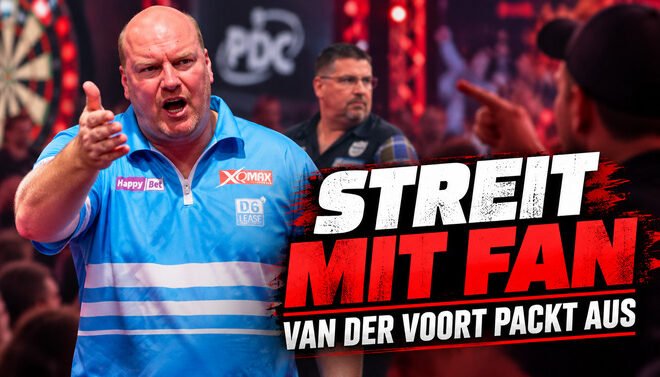 Vincent van der Voort berichtet von einem heftigen Streit mit einem Darts-Fan während eines Masters-Matches gegen Gary Anderson.
