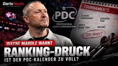 Wayne Mardle warnt vor Ranking-Druck und einem überfüllten PDC-Kalender im Darts.