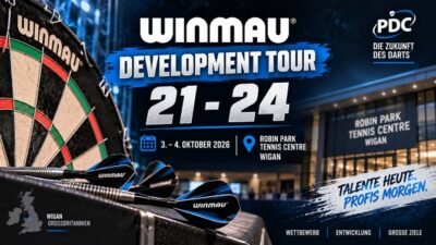 Winmau Development Tour 21 bis 24 am 3. und 4. Oktober 2026 in Wigan