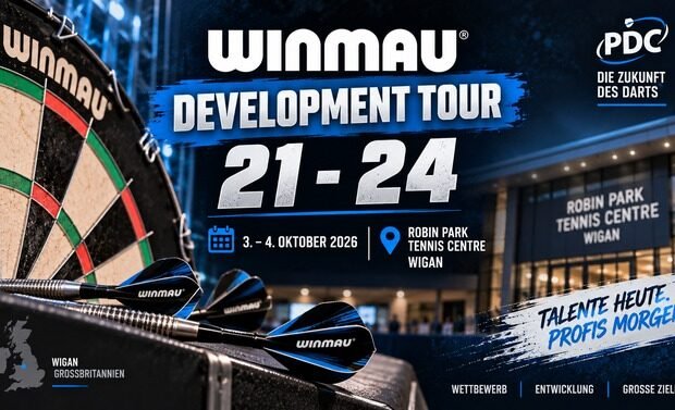 Winmau Development Tour 21 bis 24 am 3. und 4. Oktober 2026 in Wigan