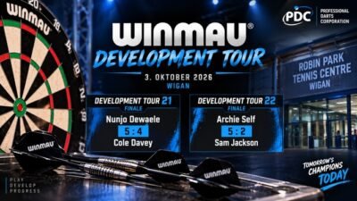Winmau Development Tour Ergebnisse vom 3. Oktober 2026 in Wigan