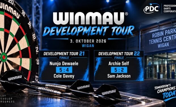 Winmau Development Tour Ergebnisse vom 3. Oktober 2026 in Wigan