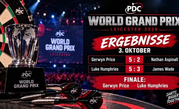 World Grand Prix Ergebnisse vom 3. Oktober 2026 mit Price und Humphries im Finale